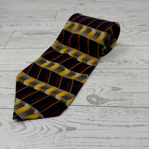 J Garcia Collector's Edition Necktie Art Deco Geometric Abstract Pattern - Picture 1 of 3